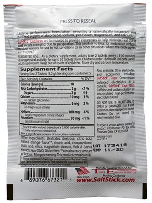 SaltStick Fastchews (Tart Orange): 10 Tablets