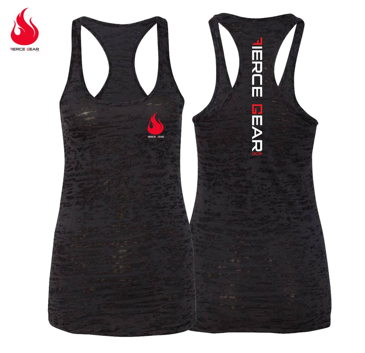 Women's Fierce Burnout Tank - Black