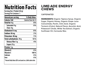 Honey Stinger Organic Energy Chew: Lime-Ade (Caffeinated)