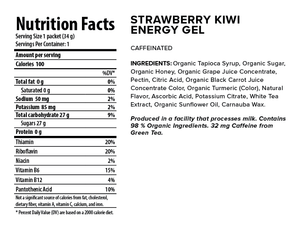 Honey Stinger Organic Energy Gel: Strawberry Kiwi (Caffeinated)