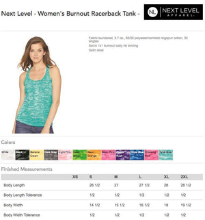 Women's Fierce Burnout Tank - Black